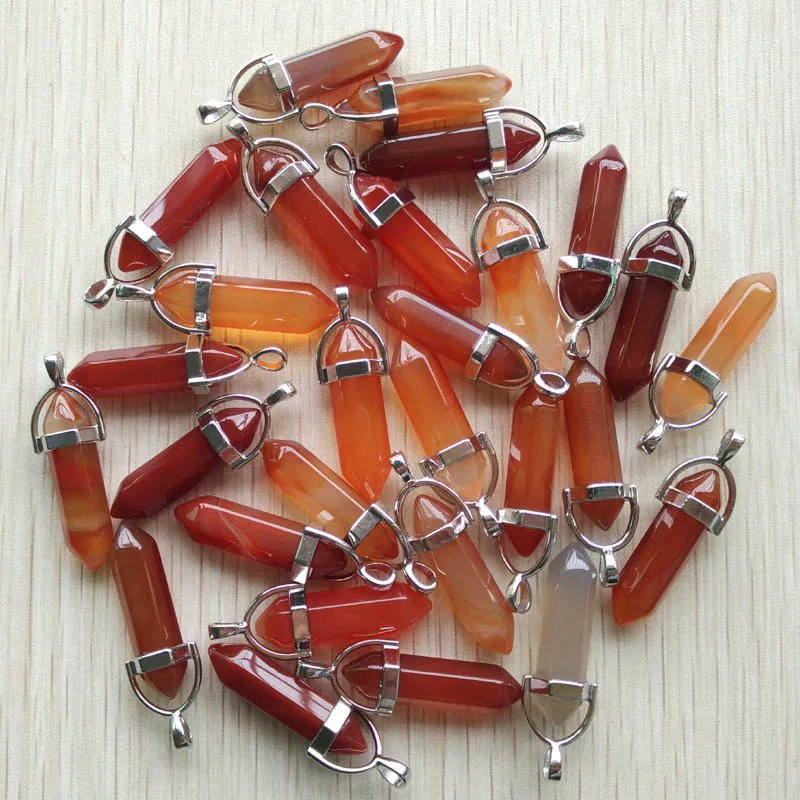 Wholesale Assorted Natural Stone Mixed Pillar Charms