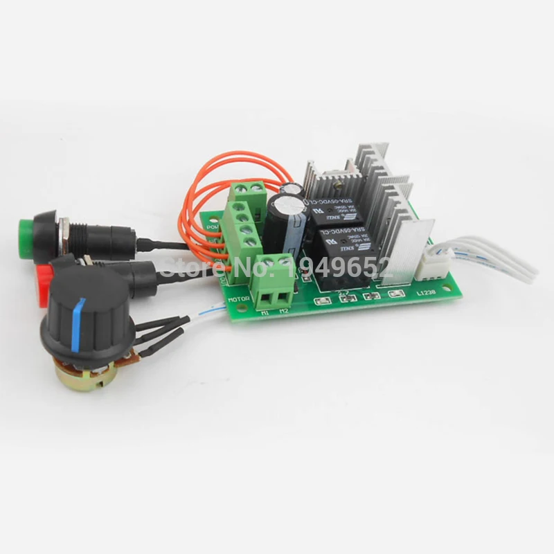 PWM dc motor controller forward and backward linear actuator governor speed control self-reset 6V/12V/24V 10A