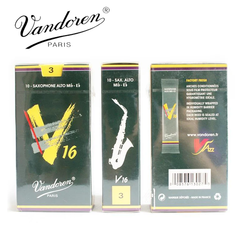 Original France Vandoren V16 Alto Sax Reeds / Saxophone Alto Mib-Eb Reeds Strength 2.5#, 3#, 3.5# Box of 10 [Free shipping]