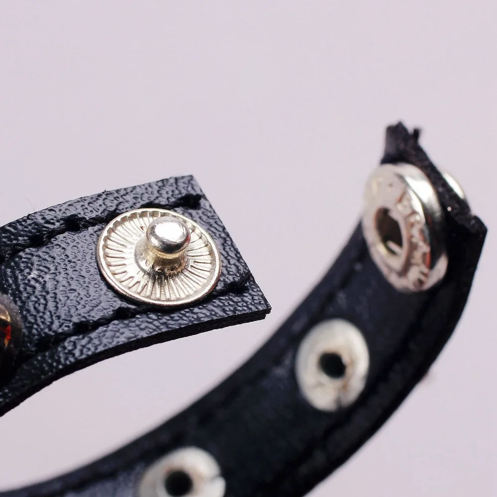 [wamami] 16-7# 1pc Black Synthetic Leather Rivet Neck Strap/Belt 1/3 SD DZ BJD Dollfie