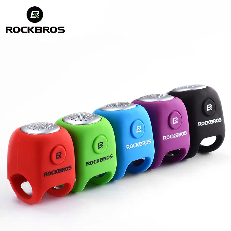 ROCKBROS 90db Electric Bike Bicycle Horn Alarm Bells Safety MTB Cycling Handlebar Bell Silica Gel Ring Bicycle Accessories