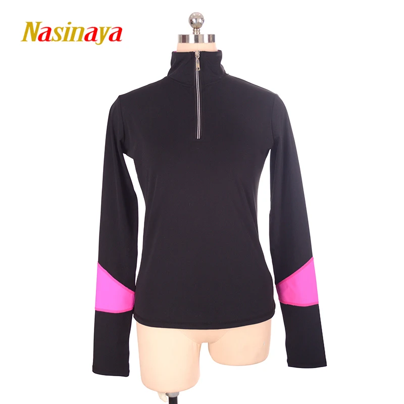 Women's Figure Skating Competition Training Shirt Adult Rhythmic Gymnastics Patinaje Color Half Zip Dance