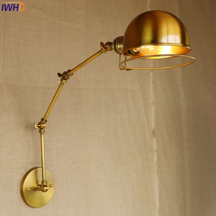 Imagem -05 - Iwhd Estilo Loft Luz de Parede Industrial Led Edison Wandlampen Balanço Ajustável Braço Longo Lâmpada Parede Vintage Apliques Pared