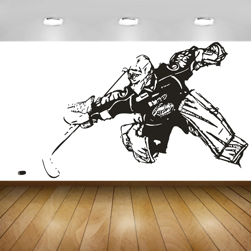 

Wall Room Decor Art Vinyl Sticker Mural Decal Hockey Goalkeeper Big Large