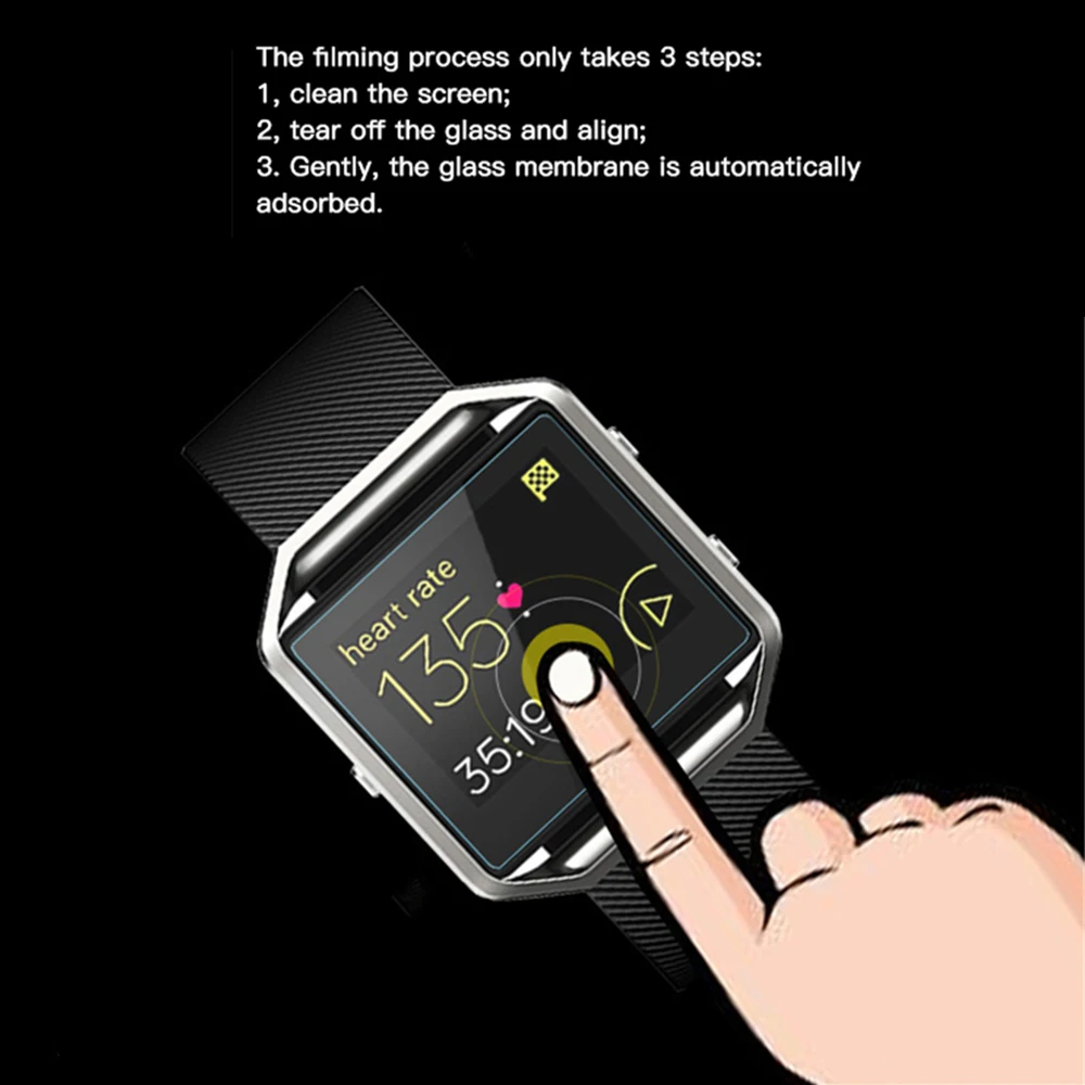 Tempered Glass Protective Cover For Fitbit Blaze Screen Protector 9H 2.5D Film 1/2/5 PCS