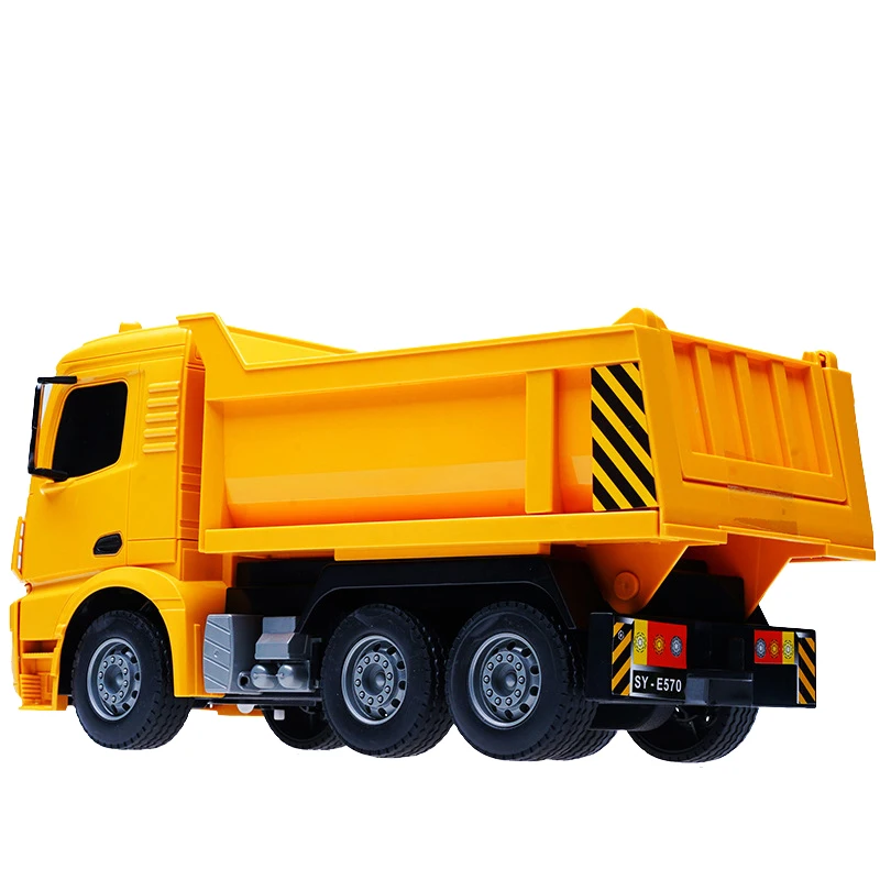 2.4G Boys Toy Car RC Dump Truck Simulated Engineering Vehicle Tipper Children Beach Toy Tool Good Birthday Christmas Gift