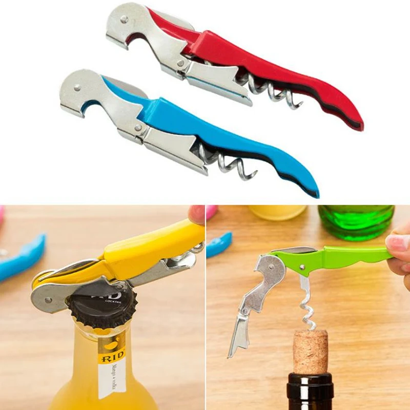 Waiter Wine Tool Bottle Opener Sea horse Corkscrew Knife Pulltap Double Hinged Corkscrew F20173553