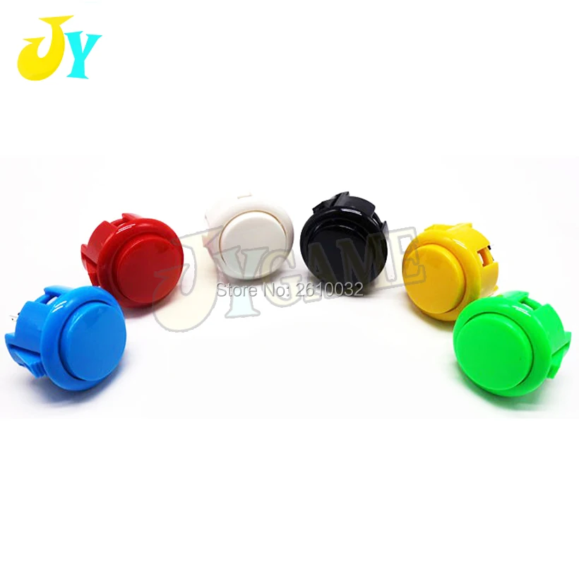 50 pcs 30mm Round Push Button Arcade Start button With No noise micro switch for arcade game machine DIY arcade parts