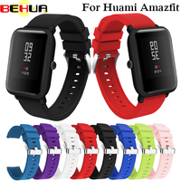 20mm Sport Silicone Wrist Strap for Xiaomi Huami Amazfit Bip BIT PACE Lite Youth Smartwatch Replacement Band Smartwatch Bracelet