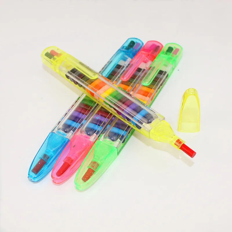 2018 NEW 1pc Children's Crayon Multicolor Nontoxic Washable Safety Caryon Pen Kids Drawing Printing Toy 20colors