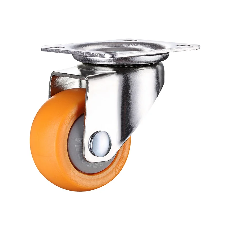 

4pcs 1.25 inches 32mm Heavy Duty 80kg Orange Swivel Castor Wheels Trolley Furniture Caster PC