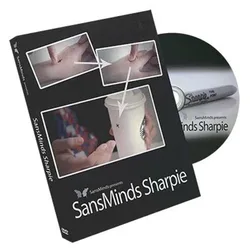 SansMinds Sharpie(DVD+GIMMICK) Magic Tricks Moving Drawing Design to Anywhere Magia Magician Close Up Street Props Mentalism Fun