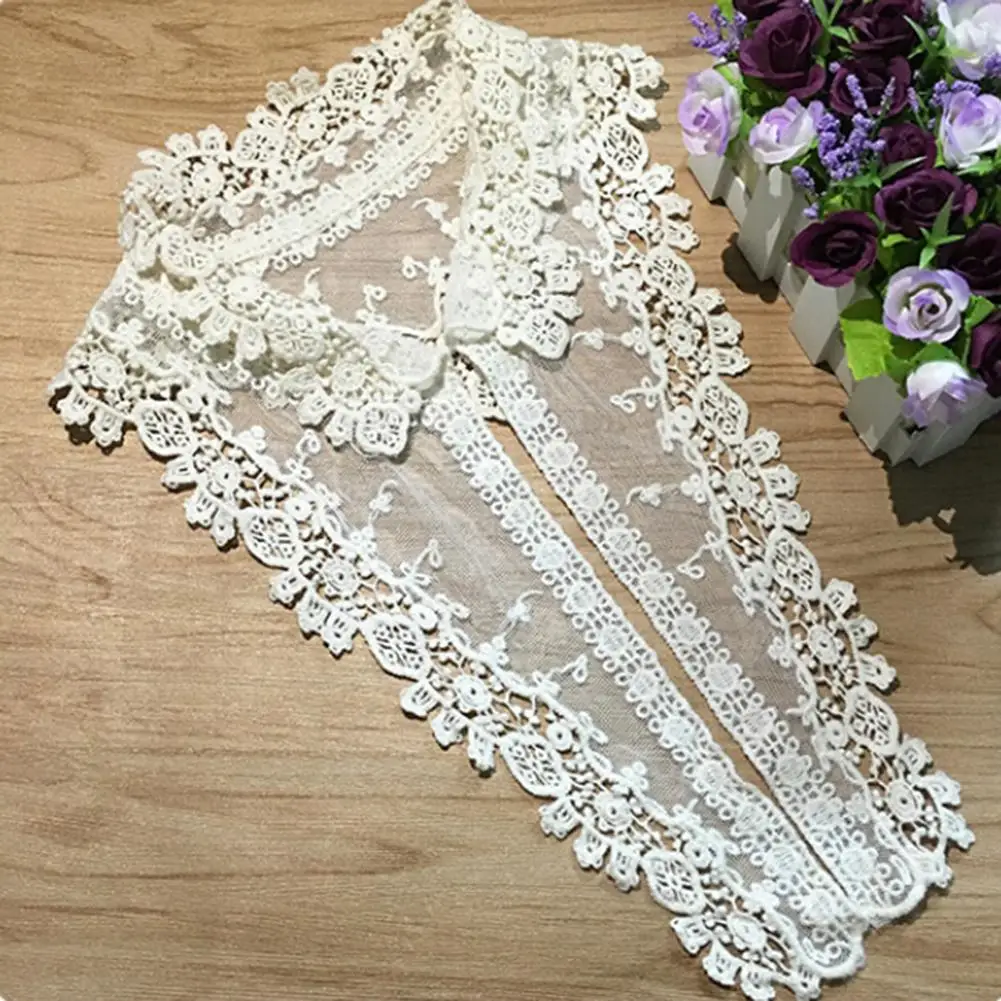 Beautiful Cotton Lace Embroidery DIY Neckline Collar Sewing Applique Shirt  Clothing Accessory Decor Women Collar Applique DIY