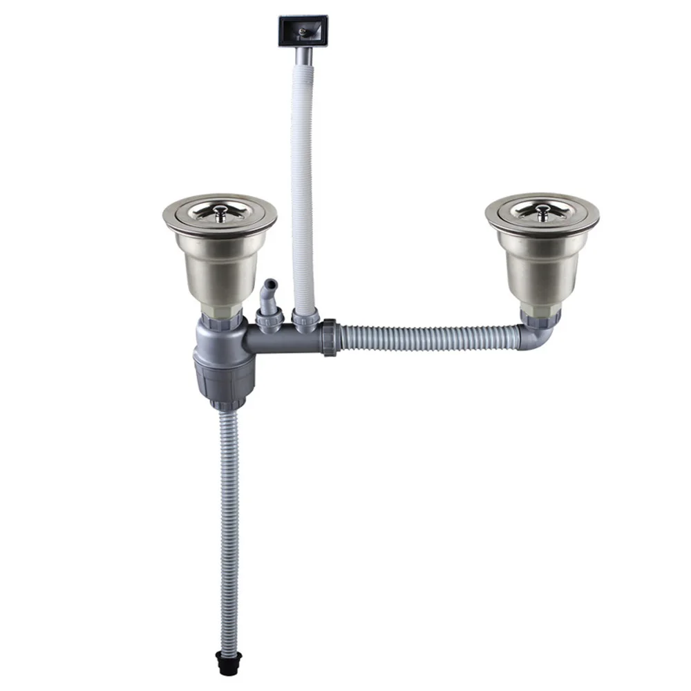 

Talea Dauble sinks Vertical type with overflow drain kit Sink Drain Pipe Sink strainer hose