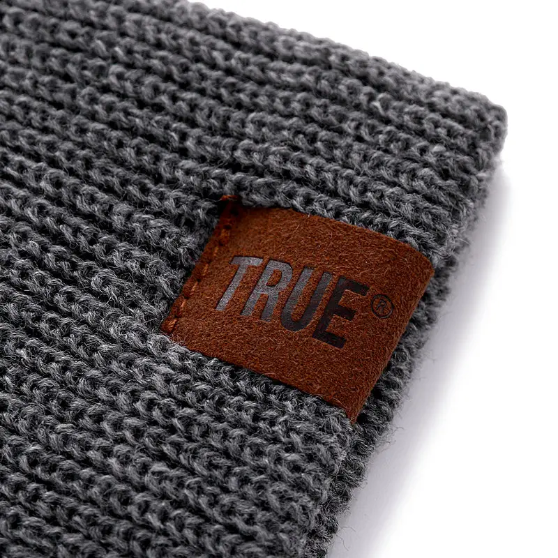 1 Pcs Hat PU Letter Casual Beanies For Men Women Warm Knitted Winter Hat Fashion Solid Hip-hop Beanie Hat Unisex Cap