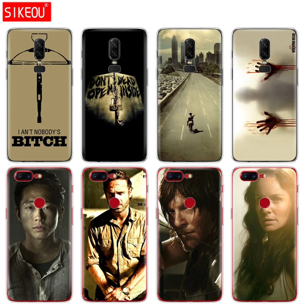 silicone cover phone case for Oneplus one plus 6 5T 5 3 A3000 A5000 walking dead