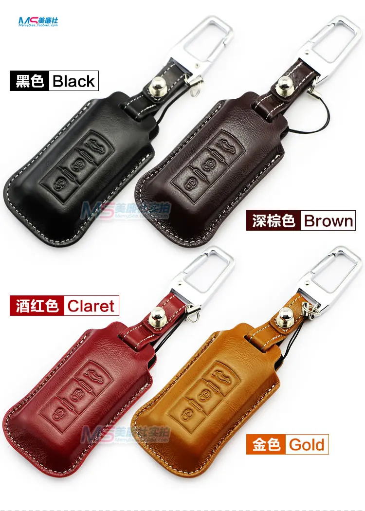 Muticolor Genuine Leather Car Key Case for MITSUBISHI ASX OUTLANDER EX LANCER PAGERO auto accessories Key cover keychain keyring