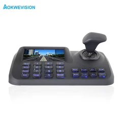 3D Cctv Ip Ptz Controller Onvif-Compatibel Ip Ptz Joystick Ip Ptz Keyboard Met 5 Inch Lcd-scherm Voor ip Ptz Camera