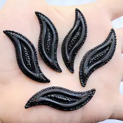 Nero puro 10pcs di Cristallo di Base Cuce Sul Rhinestone Pietre Distanziatore pulsanti per Abbigliamento FAI DA TE Gioielli-E088