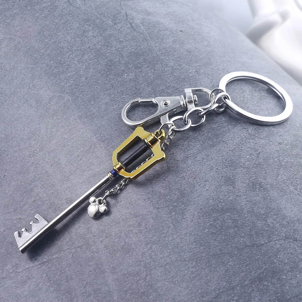SG Hot Game Kingdom Hearts Key Keychains Sora Crown Roxas Keyblade Paopu Fruit Weapon Pendants Keyring For Men Car Jewelry Gift - view 4