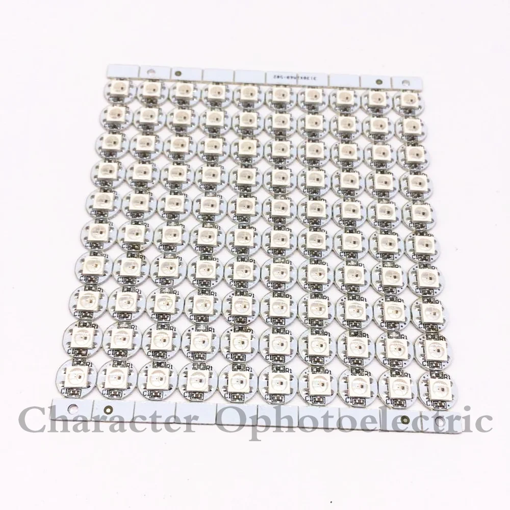 Groothandel 50 stks WS2812B 5050 RGB LED & PCB Board 1-LED Module Pixel Licht 5 V met heatsink