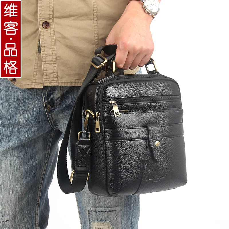 

MEIGARDASS Genuine Leather Messenger bags for men Small Crossbody Travel Shoulder Bag male iPad Office Handbags Tote Wallets