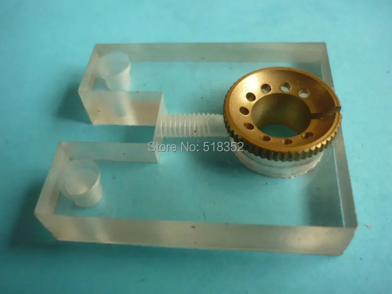 47 x55 x12mm Acrylic Water Jet Panel/ Water Spray Cooling Plate with Brass Nozzle OD20 x ID12mm, EDM Wire Cut High Speed Machine