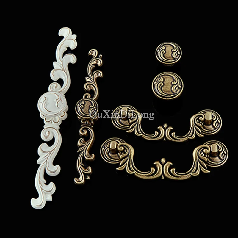 

10PCS European Antique Kitchen Door Furniture Handles Cupboard Drawer Wardrobe Shoe Cabinet Pulls Handles & Knobs