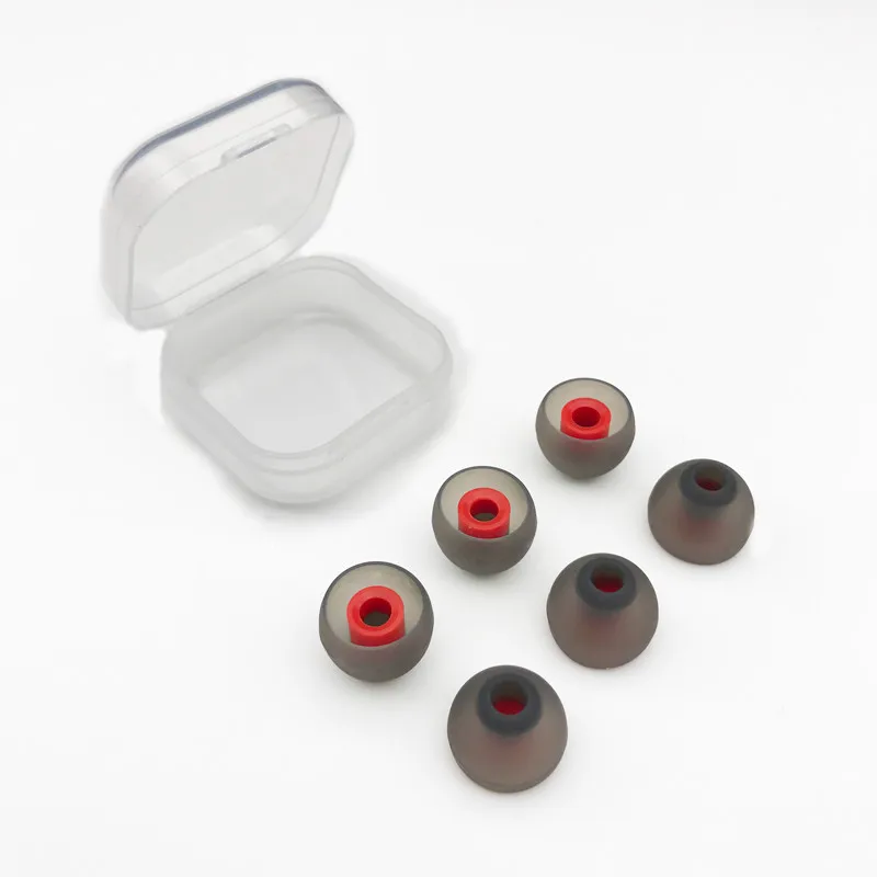 ZUCZUG 6pcs size 11 12 13mm Silicone Ear cap Eartips Earphone accessories Red Soft Earbuds in ear tips cups headphone case box