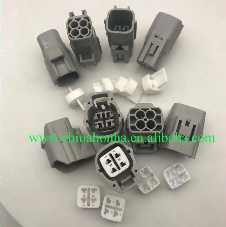 Free shipping 10/20/50/100 pcs 4 way male and female waterproof electrical connector 4 pin PBT plug housing DJ7045Y-2.2-11/21