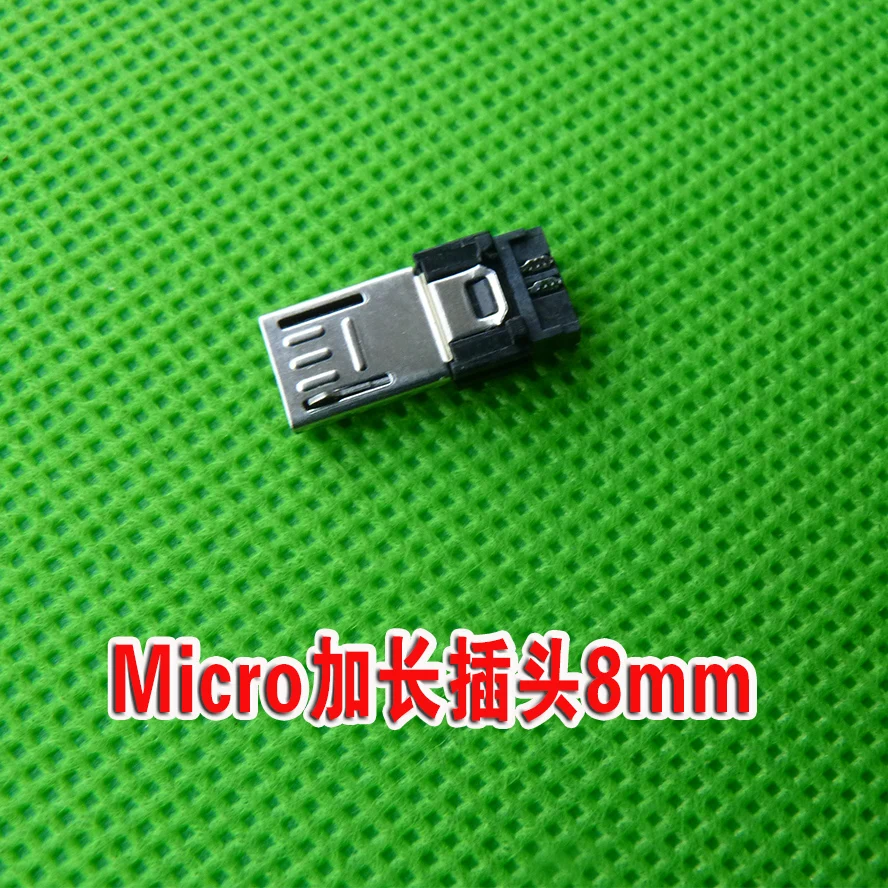 10pcs 6mm 8mm Micro USB 5PIN Welding Type Male Plug Connectors Charger 5P Tail Charging Socket 4 in 1 White Black