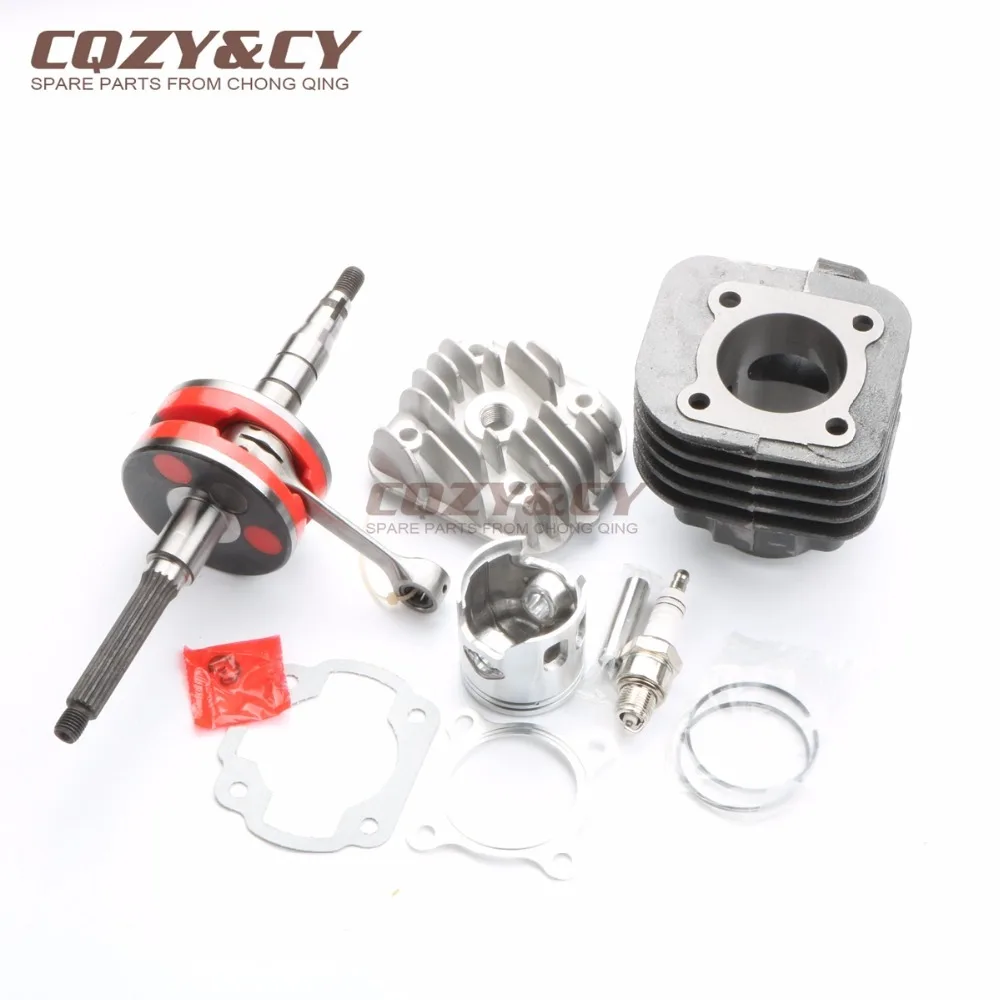 70cc Big Bore Cylinder Kit & Bakelite Crankshaft for YAMAHA 50 AXIS BREEZE JOG NEOS VINO WHY YE 50cc  47mm/10mm