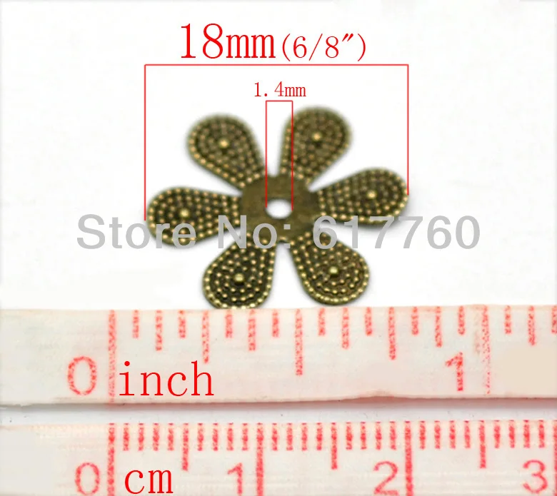 Free shipping-100Pcs Antique Bronze Filigree Flower Wraps Connectors Embellishments Jewelry Findings 18x16mm(6/8