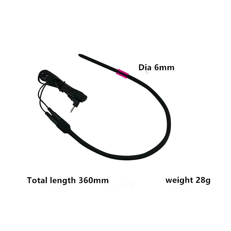 360mm male Silicone electro shock accessory bi polar electric stimulation urethral catheter dilator penis plug sex toys for men