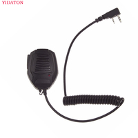 IP54 Waterproof Microphone Walkie Talkie Tangent Mic Shoulder Speaker PTT for Kenwood Baofeng UV-5R UV82 RT622