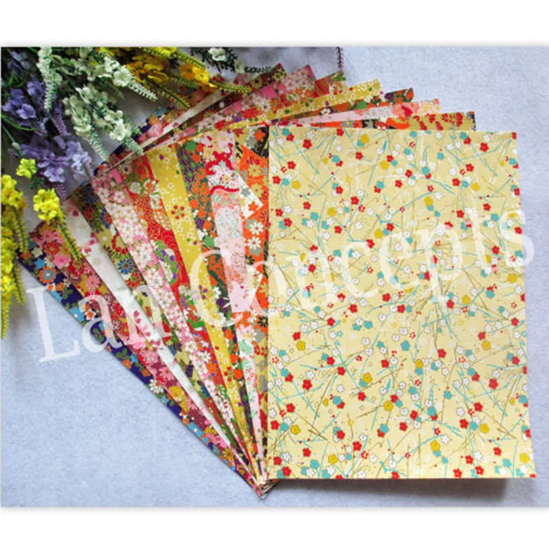 19X27cm Japanese Origami Paper Washi Paper Yuzen paper Chiyogami Paper for DIY gift crafts scrapbook -50pcs/lot mixed designs