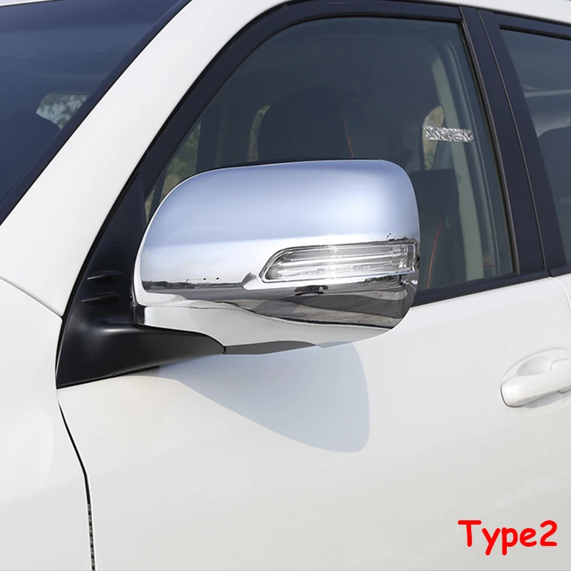 For Toyota Prado FJ150 FJ 150 2010 2011 2012 2013 2014 - 2018 ABS Plastic Side Door Rearview Mirror Cover Car Accessories 2PCS