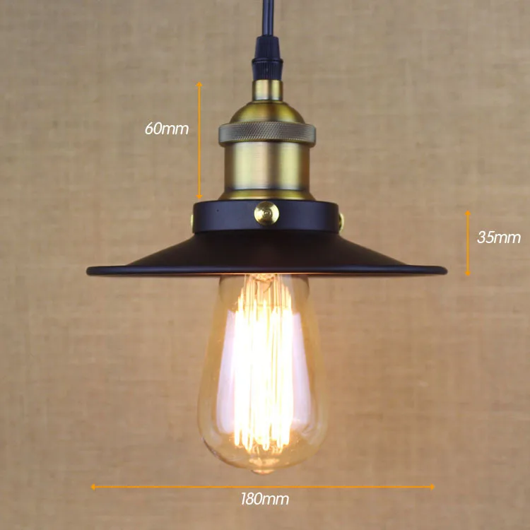 

IWHD Hanging Lamp Led Iron Style Loft Industrial Pendant Light Black Kitchen Dining Hanglamp Bedroom Suspension Luminaire