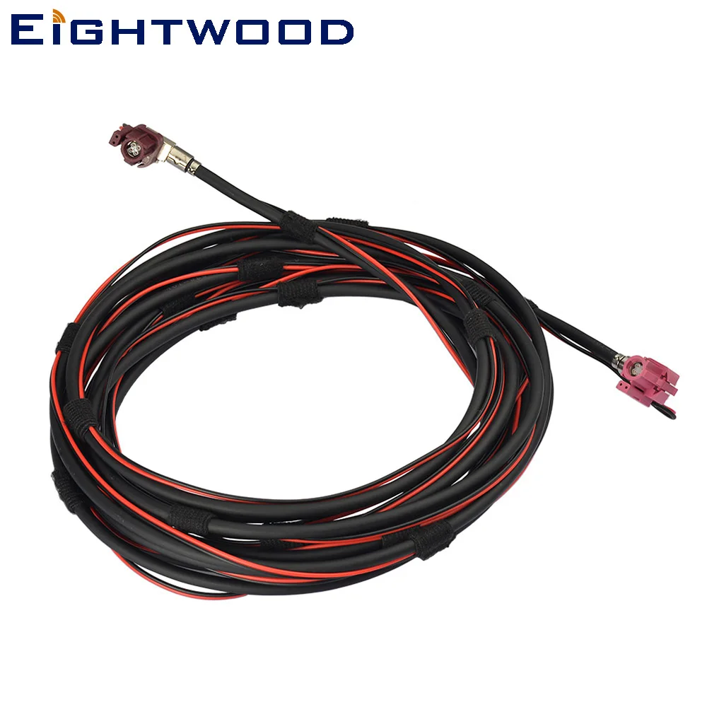 Eightwood Fakra HSD Code D Jack to Code H Female Socket Right Angle NBT Video Dacar 535 Cable for BMW E38 E39 E46 Land Rover L30