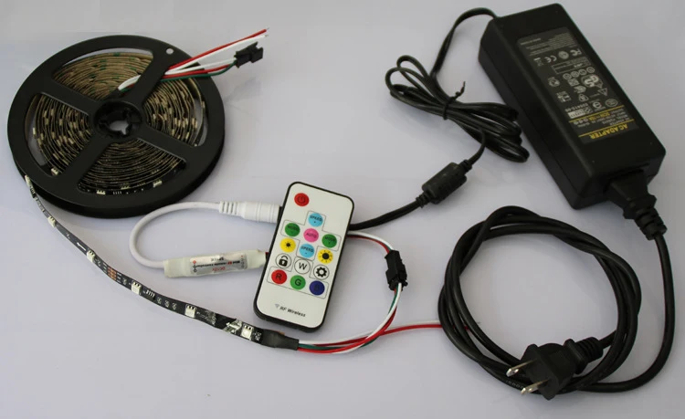 

5m 300LED DC12V ws2811ic 5050 RGB addressable ws2811 led pixels strip with Full Color Remote Controller and driver