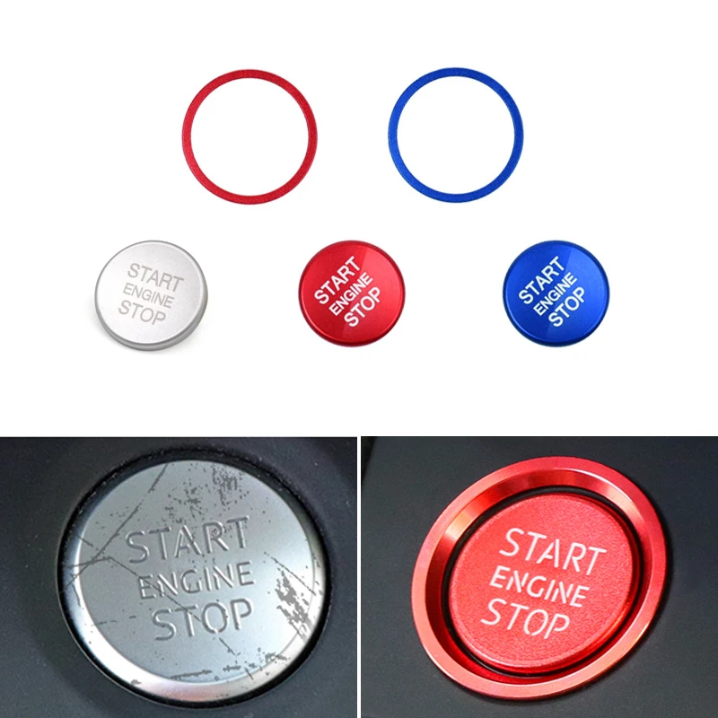 Aluminum Car Styling Engine Start Stop Button Ring Cover Trim For VW Jetta MK7 Passat B8 CC Touran Magotan