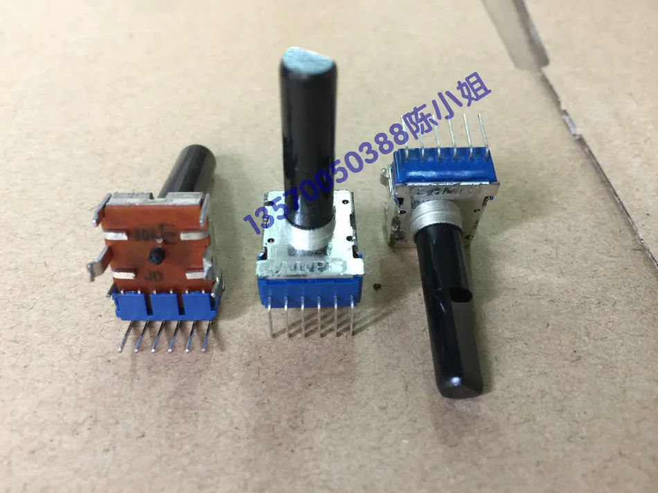 

3pcs for ALPS alpine RK12L1230C2F double connected 6 foot potentiometer E100K, with stepping shaft 23