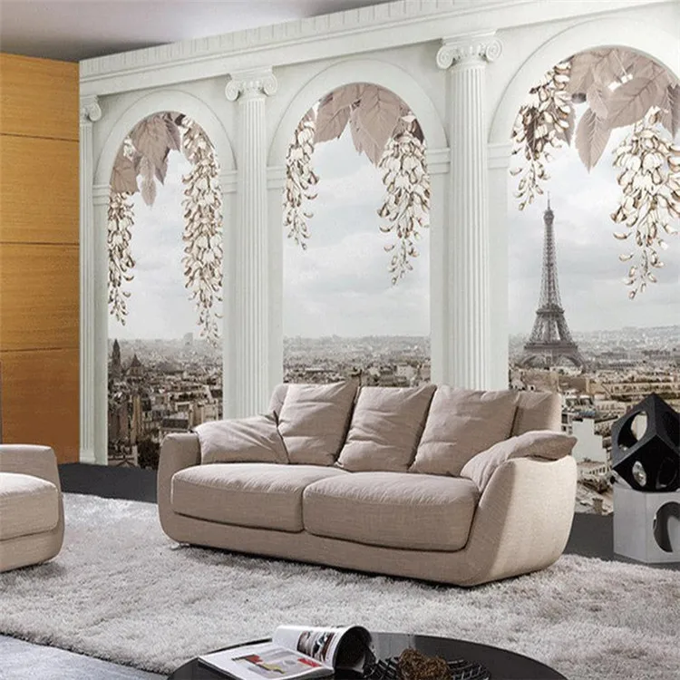 

Wholesale-Customized Any Size Photo Wallpaper For Living Room Bedroom Home Decor Wall Mural Wallpaper Roman Column Papel De Pare