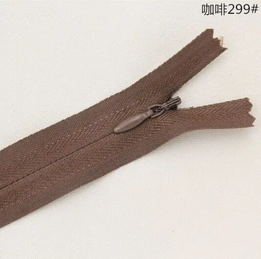 

60PCS Coffee Nylon Invisible Zippers Tailor Sewing Accessories