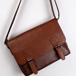 GUMST deri erkek postacı çantası vintage siyah iş erkek omuz crossbody Laptop çantası rahat yüksek kaliteli evrak çantası