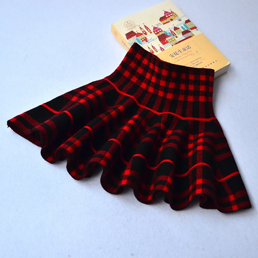 2021 Autumn Winter Skirts For Girls Fashion School Girls Pleated Skirts Kids plaid Clothes Baby Child High Waist Tutu Skirts