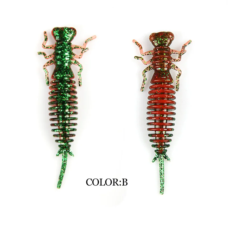 Supercontinent Larve Soft Lures 50mm 62mm 85mm Kunstköder Angeln Wurm Silikon Bass Pike Minnow Swimbait Jigging Kunststoff