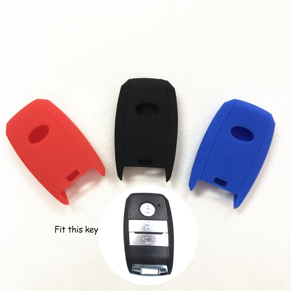 3 Button Silicone Car Remote Key Fob Shell Cover For Kia Stonic Rio Ceed Soul Sportage Sorento Carens Picanto Skin Smart Holder