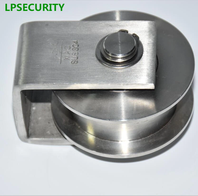 304 stainless steel gate roller wheel/gate pulley for gate opener with H shape groove 3.5 inch model height 82mm