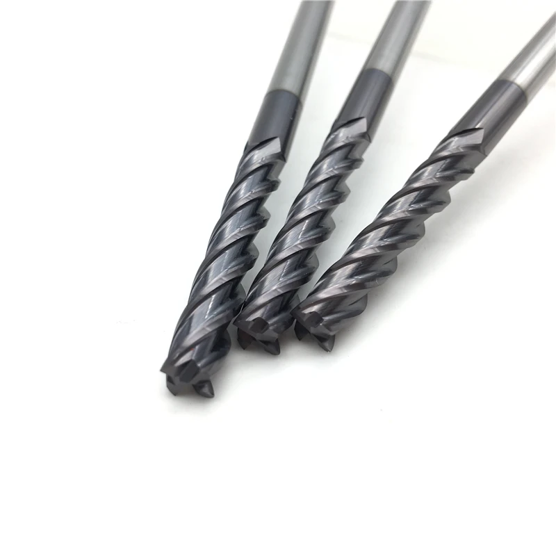 5pcs End Mill 6mm Extra Long 150mm 4Flute HRC50 4T D6*150 Carbide Flat End Mill Straight Shank CNC Lathe Milling Cutter Tool